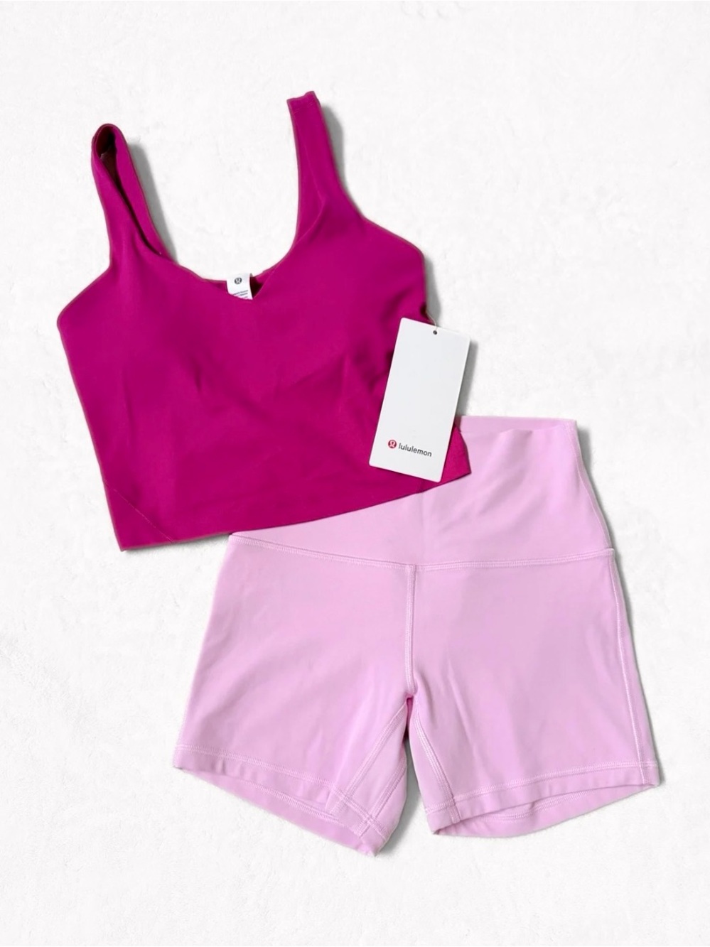 NWT/EUC Lululemon Align Tank + Align 4” Shorts Set – Pink/Purple – Size 4